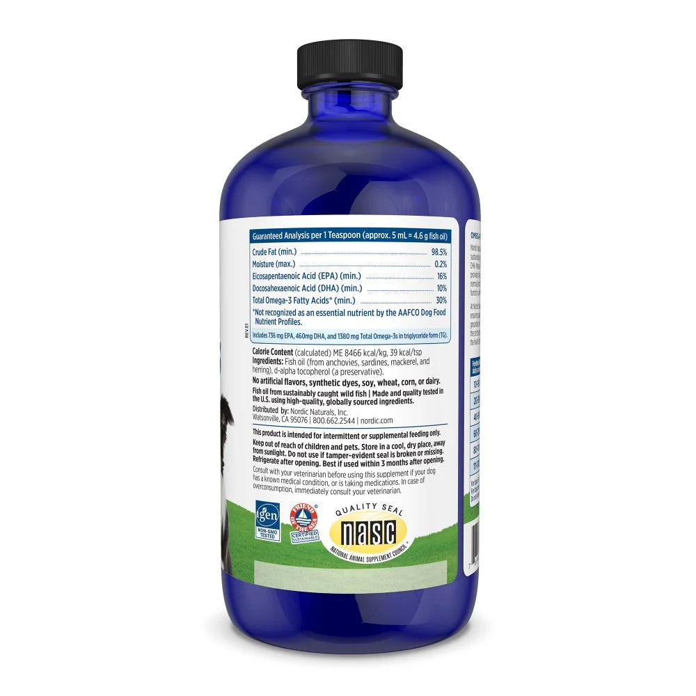 Omega-3 Pet, Liquid, Very Large and Multiple Dogs, 16 Oz