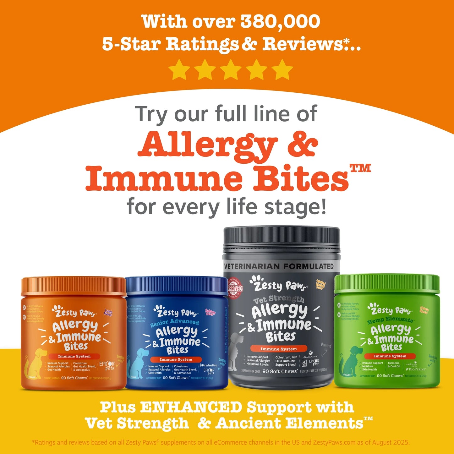 Allergy & Immune Bites for Dogs, for Allergies & Immune Support, Lamb, 170Ct