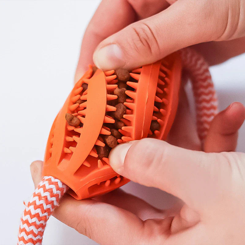 Natural Rubber Interactive Ball Chew Toys Dispenser Leakage Food Toy Suitable for Golden Retriever Dental Teething Training Toy