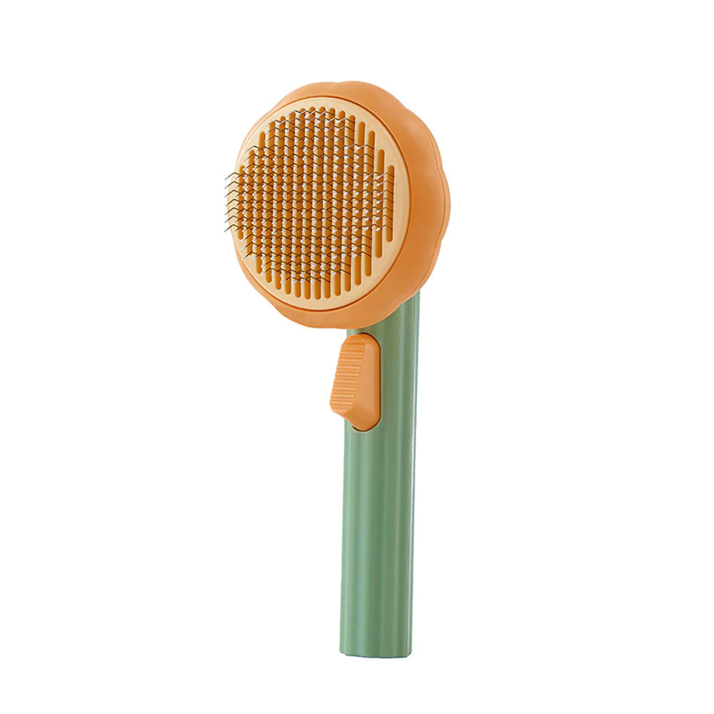 Cat Brush Comb Pet Pumpkin Comb for Dogs Cats Dog Hair Remover Brush Pet Hair Shedding Self Cleaning Comb Pet Grooming Tools