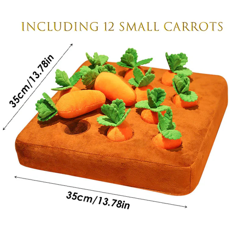 Dog Cat Toy Carrot Plush Pet Vegetable Chew Toy Sniff Pets Hide Food Toy to Improve Eating Habits Durable Chew Dog Accessorie