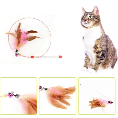 Plush Cat Toy with Bell and Elastic Rope