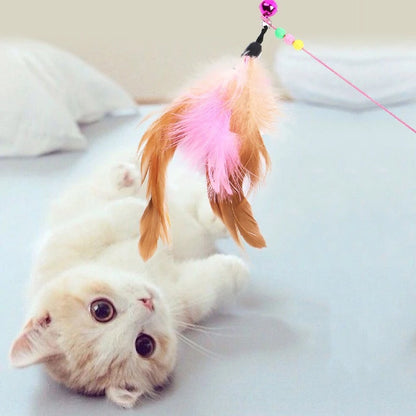 Plush Cat Toy with Bell and Elastic Rope