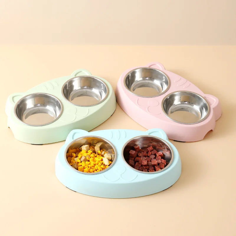 Double Bowl Pet Feeder