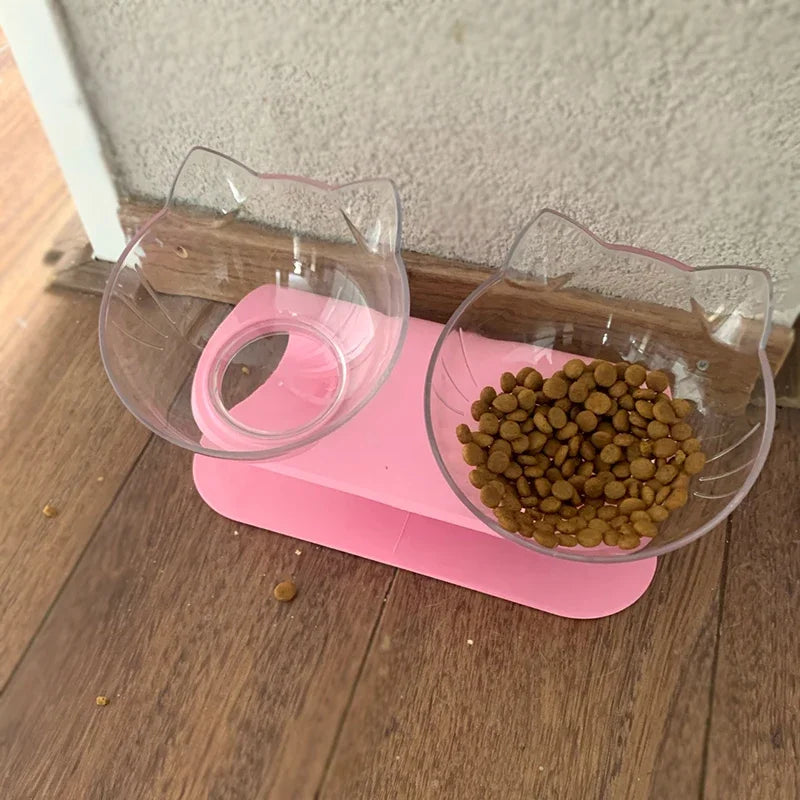 Non-Slip Double Pet Bowl with Stand