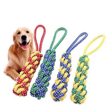 Durable Dog Chew Toy with Rope Ball