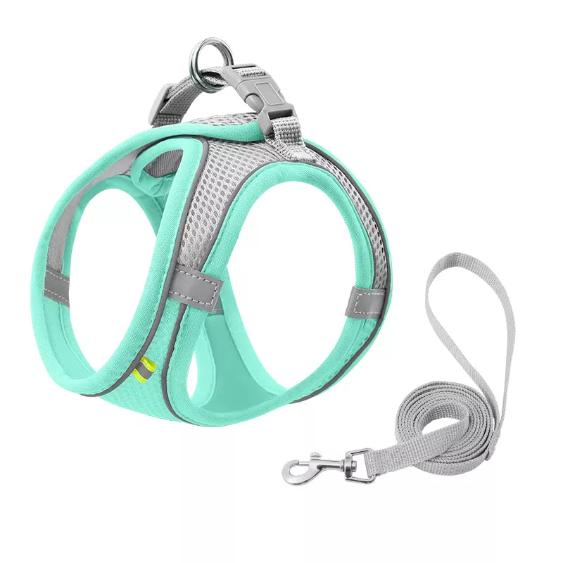 Reflective Cat Harness Leash Set