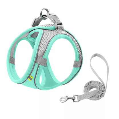 Reflective Cat Harness Leash Set