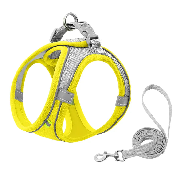 Reflective Cat Harness Leash Set