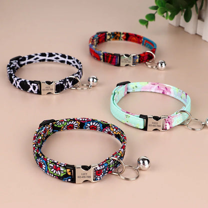Personalized Cat Collar with ID Plate