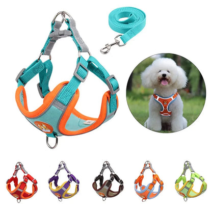 Adjustable Reflective Dog Harness Set