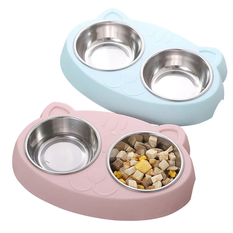 Double Bowl Pet Feeder