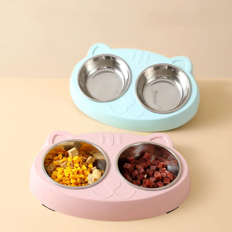 Double Bowl Pet Feeder