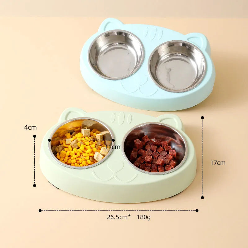 Double Bowl Pet Feeder