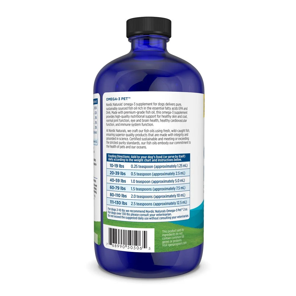 Omega-3 Pet, Liquid, Very Large and Multiple Dogs, 16 Oz