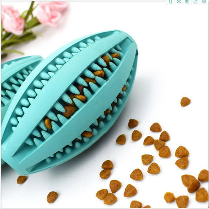 Natural Rubber Interactive Ball Chew Toys Dispenser Leakage Food Toy Suitable for Golden Retriever Dental Teething Training Toy