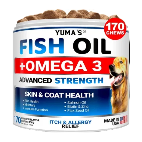 Omega 3 Fish Oil Chews for Dogs – Skin & Coat Support