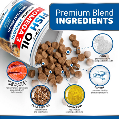 Omega 3 Fish Oil Chews for Dogs – Skin & Coat Support